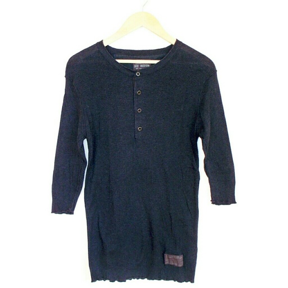 All Saints Other - ALLSAINTS Morris HS Grandad ribbed Henley shirt
